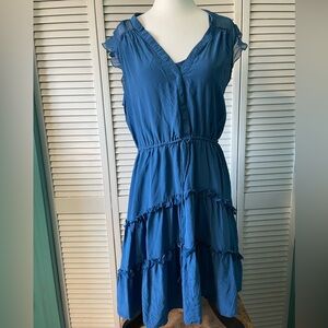Blue summer dress with liner. Size 10